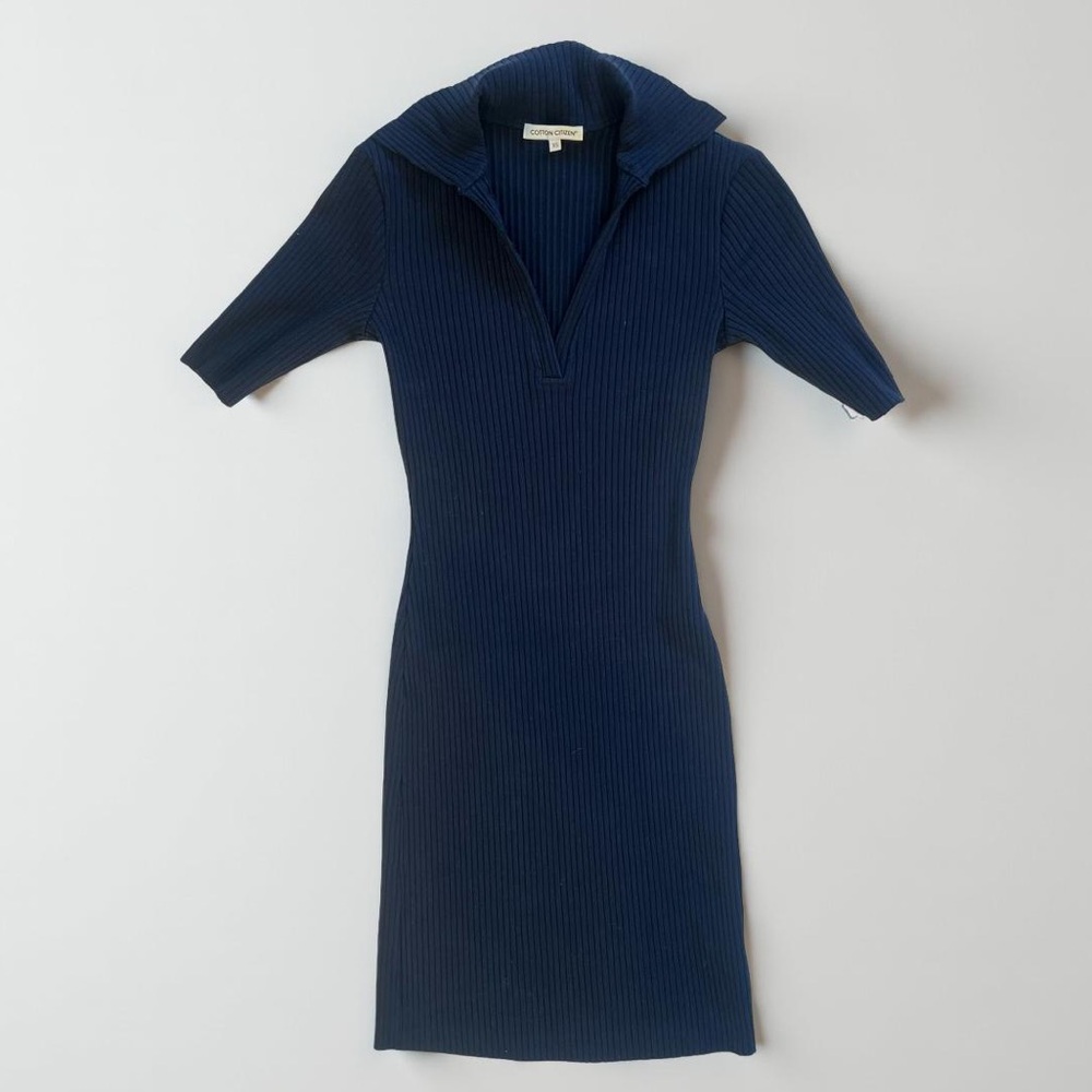 NWOT Cotton Citizen Ibiza Polo Dress Blue - Picture 1 of 2